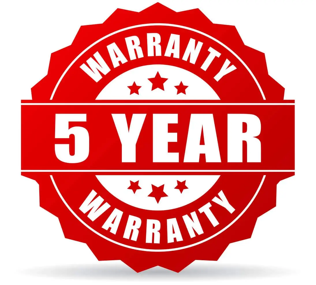 warranty 5 year